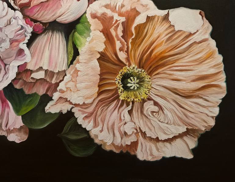 Original Figurative Floral Painting by Anna Rita Angiolelli
