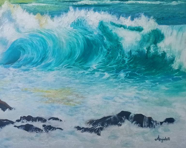 Original Seascape Painting by Anna Rita Angiolelli