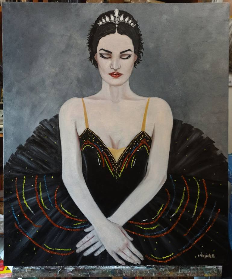 Original Figurative Portrait Painting by Anna Rita Angiolelli