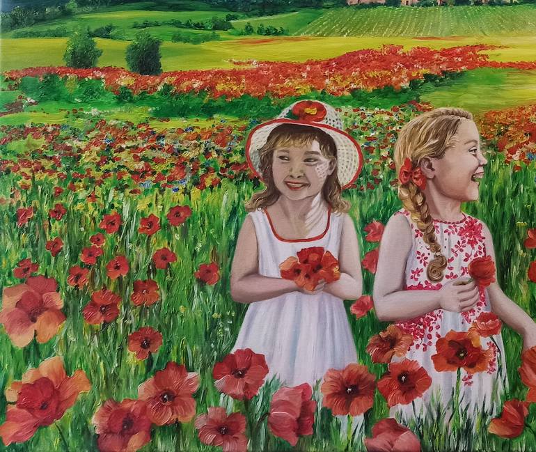 Original Figurative Landscape Painting by Anna Rita Angiolelli