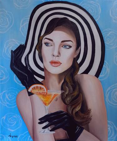 Original Figurative Portrait Paintings by Anna Rita Angiolelli