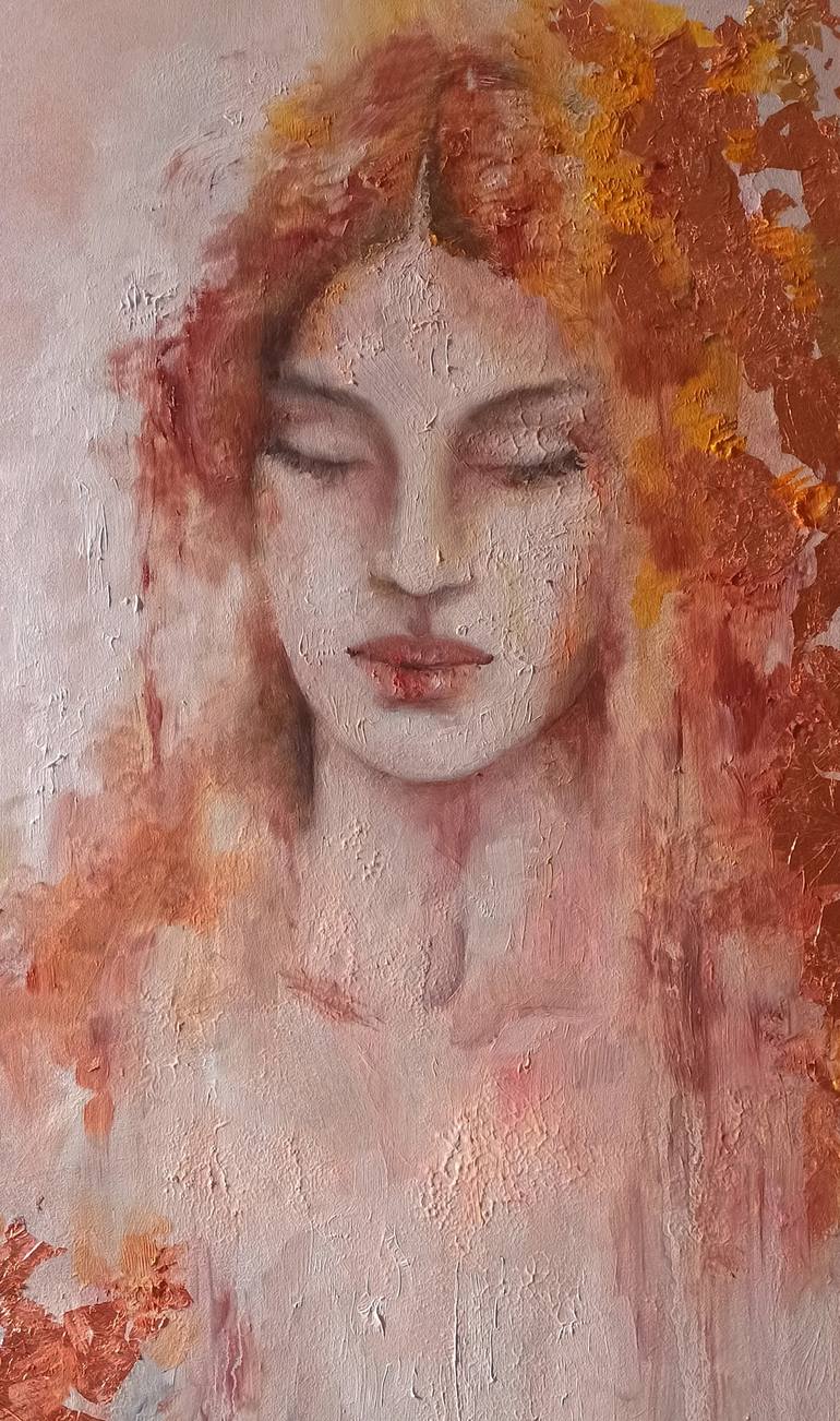 Original Expressionism Women Painting by Anna Rita Angiolelli
