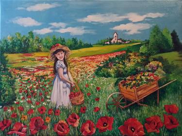 Original Illustration Landscape Paintings by Anna Rita Angiolelli