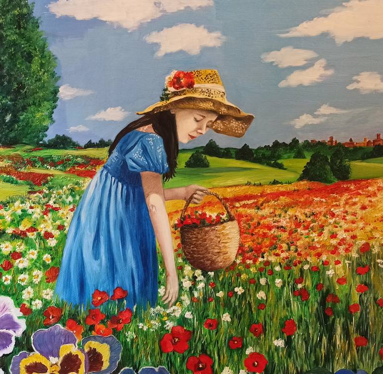Original Figurative Landscape Painting by Anna Rita Angiolelli