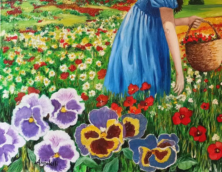 Original Figurative Landscape Painting by Anna Rita Angiolelli