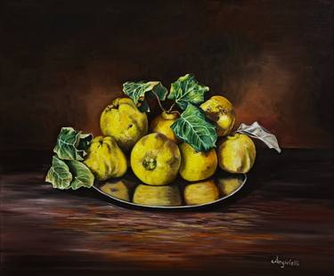 Original Classicism Still Life Painting by Anna Rita Angiolelli