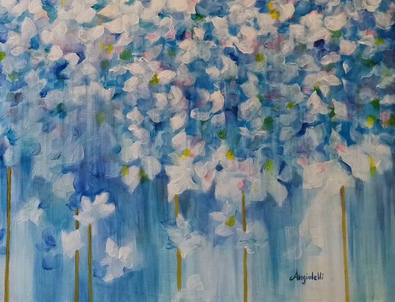 Original Abstract Expressionism Abstract Painting by Anna Rita Angiolelli