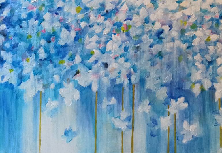 Original Abstract Expressionism Abstract Painting by Anna Rita Angiolelli