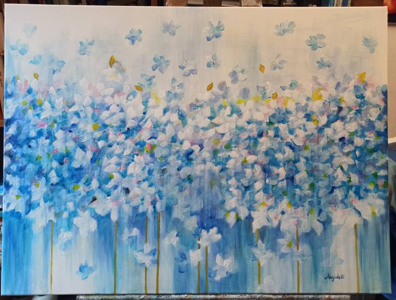 Original Abstract Expressionism Abstract Painting by Anna Rita Angiolelli