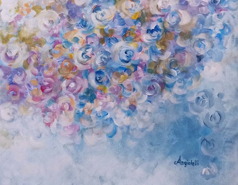 Original Abstract Expressionism Abstract Painting by Anna Rita Angiolelli