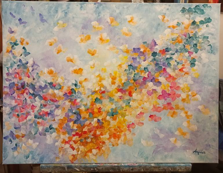 Original Abstract Painting by Anna Rita Angiolelli