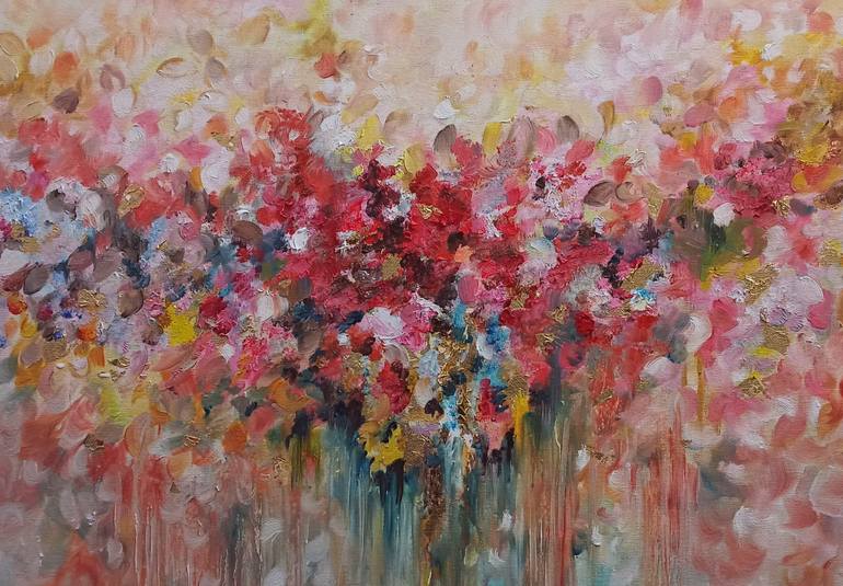 Original Abstract Expressionism Abstract Painting by Anna Rita Angiolelli