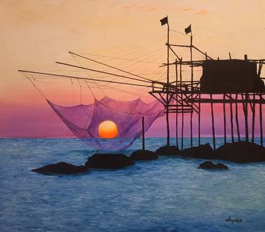 Original Figurative Seascape Paintings by Anna Rita Angiolelli