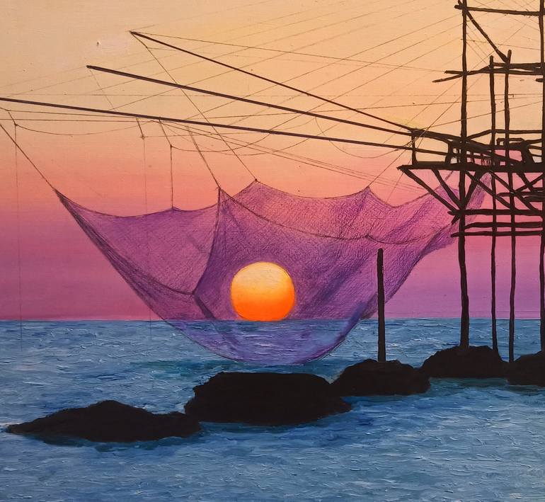 Original Figurative Seascape Painting by Anna Rita Angiolelli