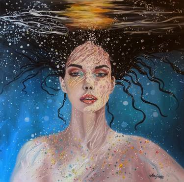 Original Figurative Women Painting by Anna Rita Angiolelli