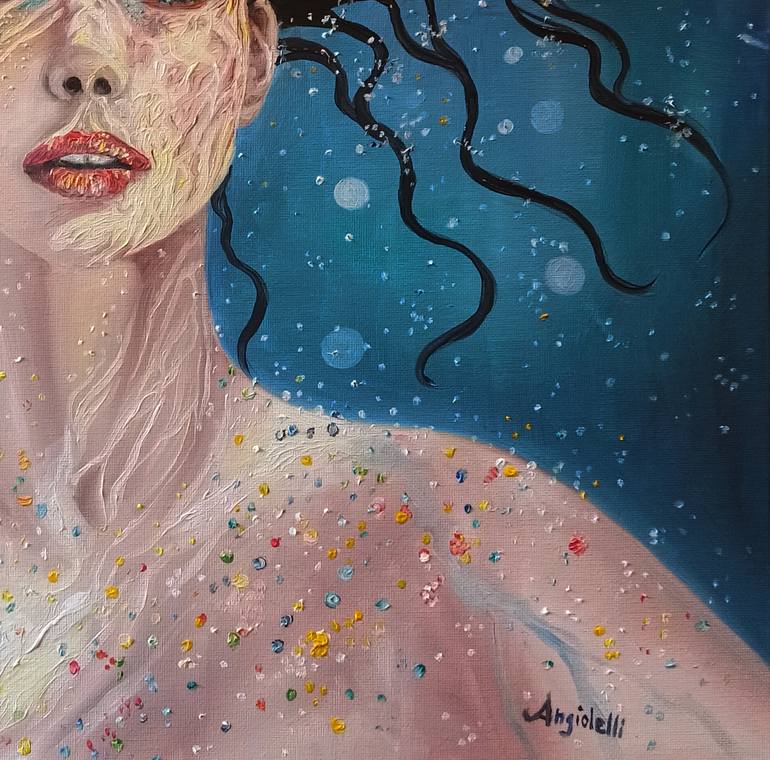 Original Figurative Women Painting by Anna Rita Angiolelli