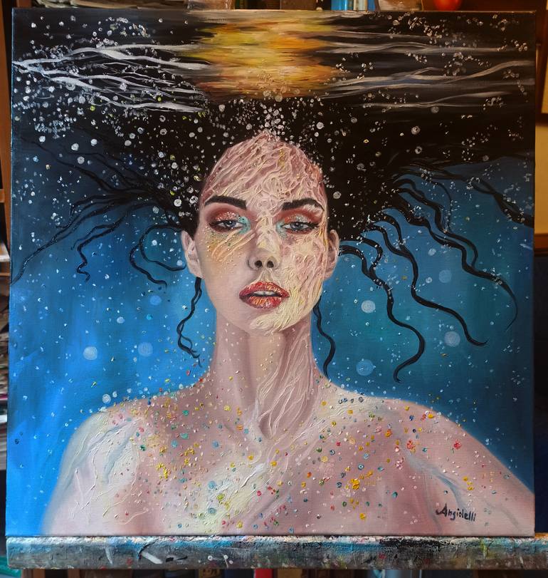 Original Figurative Women Painting by Anna Rita Angiolelli