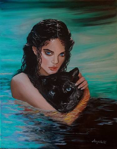 Original Figurative Women Painting by Anna Rita Angiolelli