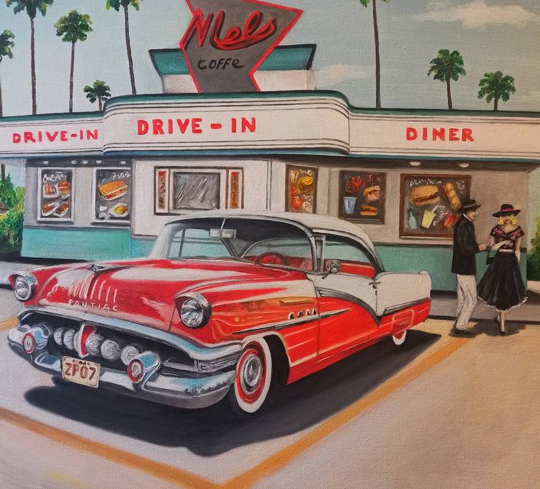 Original Figurative Car Painting by Anna Rita Angiolelli