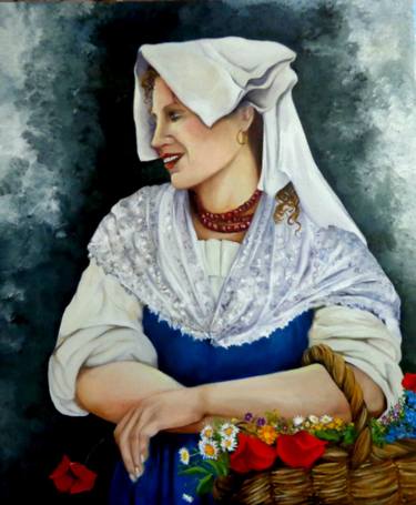 Original Figurative Women Paintings by Anna Rita Angiolelli