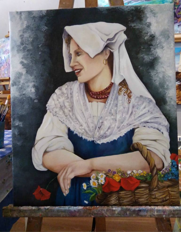 Original Women Painting by Anna Rita Angiolelli