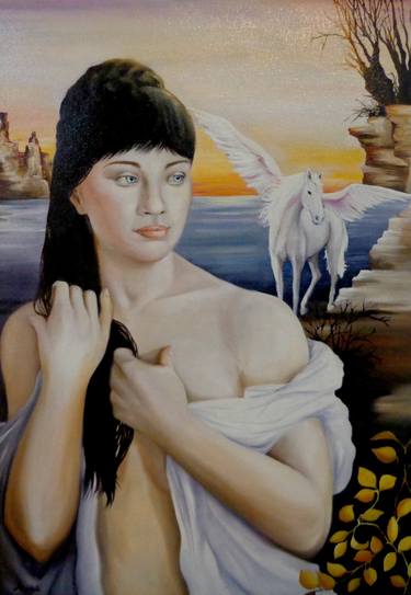 Original Surrealism Classical mythology Paintings by Anna Rita Angiolelli