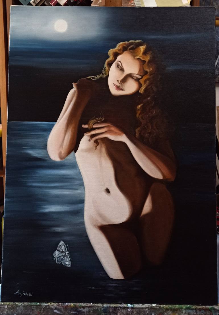 Original Nude Painting by Anna Rita Angiolelli