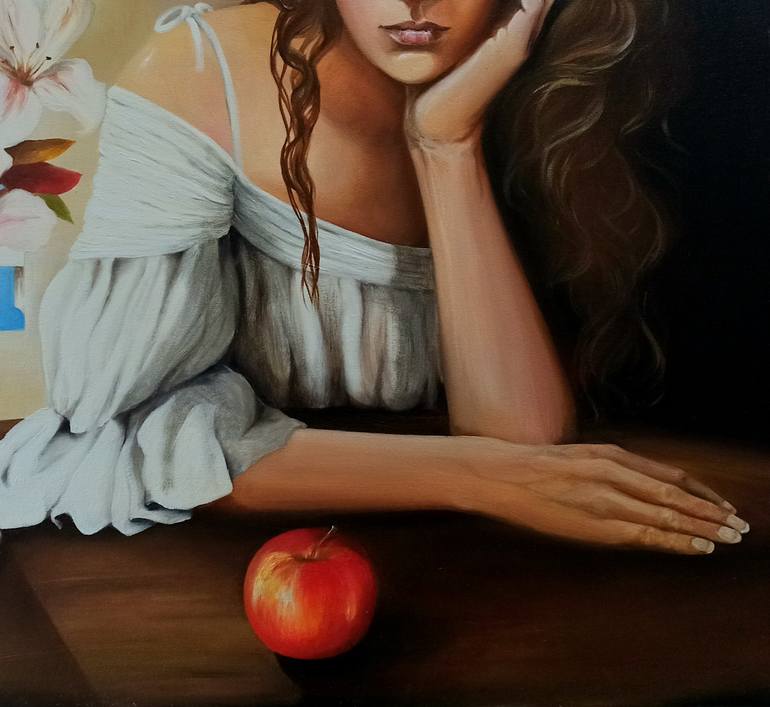 Original Figurative Women Painting by Anna Rita Angiolelli