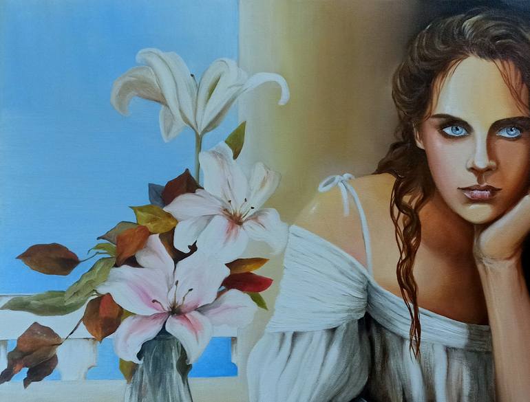 Original Figurative Women Painting by Anna Rita Angiolelli