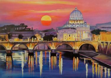 Print of Figurative Cities Paintings by Anna Rita Angiolelli