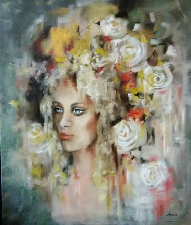 Original Figurative Portrait Paintings by Anna Rita Angiolelli