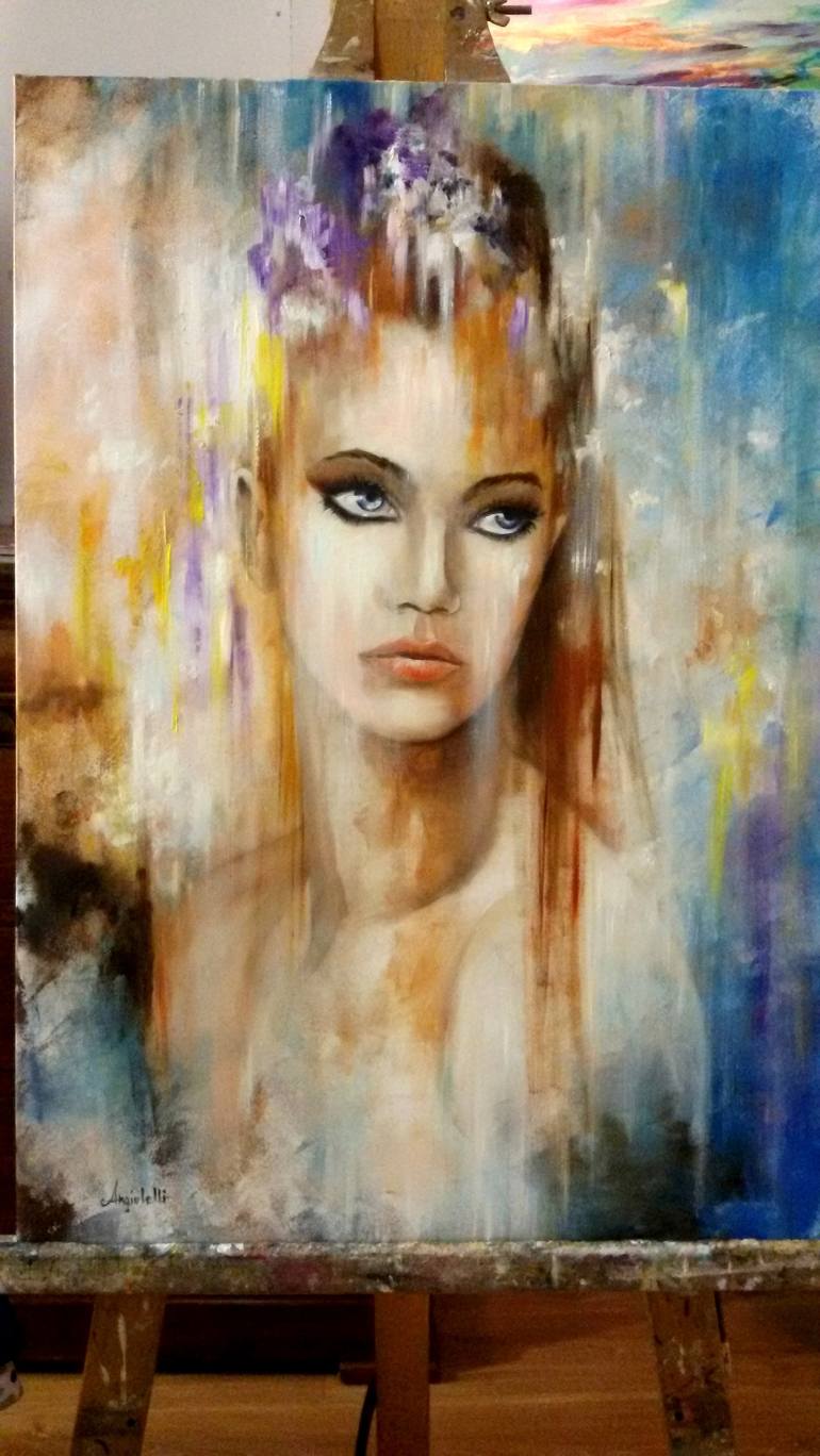 Original Women Painting by Anna Rita Angiolelli