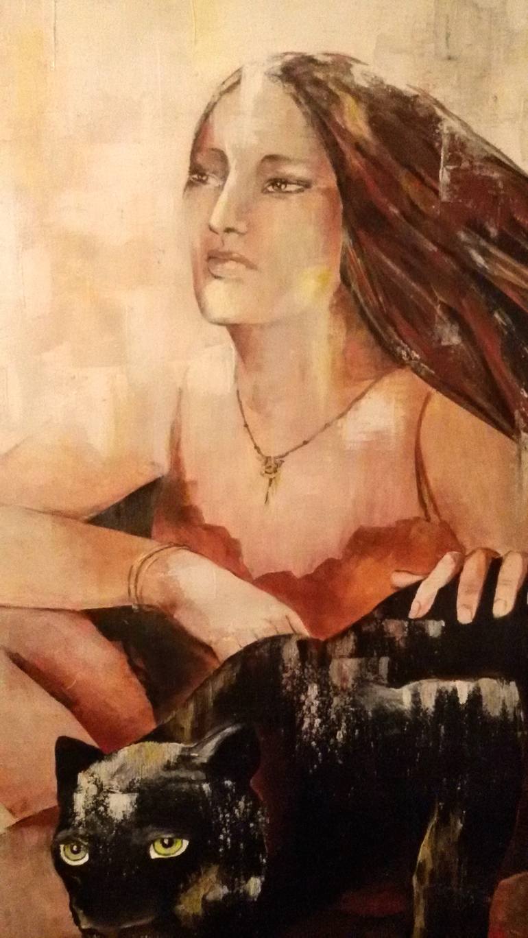 Original Figurative Portrait Painting by Anna Rita Angiolelli