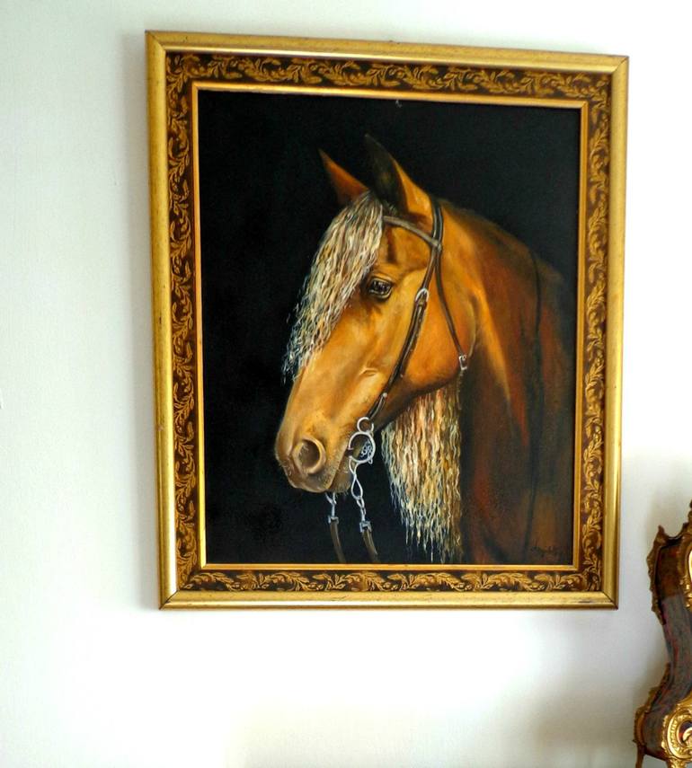 Original Horse Painting by Anna Rita Angiolelli