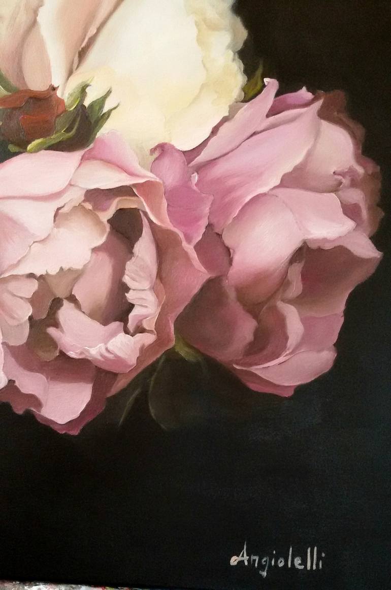 Original Figurative Floral Painting by Anna Rita Angiolelli