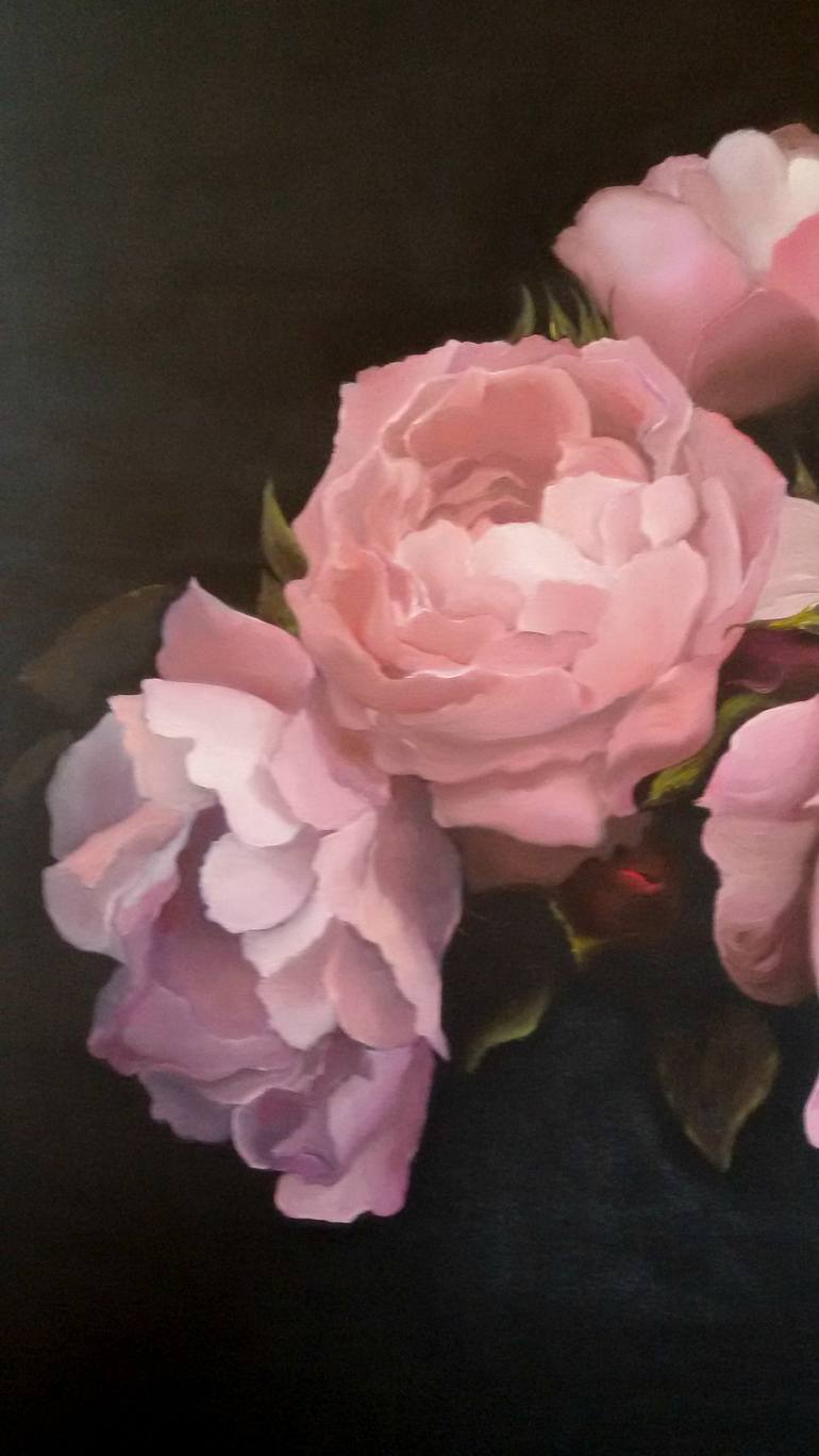 Original Figurative Floral Painting by Anna Rita Angiolelli