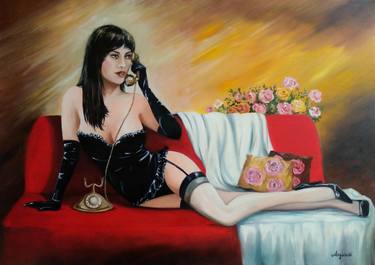 Print of Erotic Paintings by Anna Rita Angiolelli