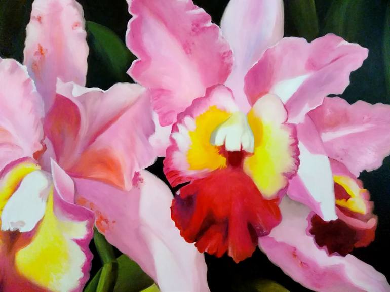 Original Floral Painting by Anna Rita Angiolelli