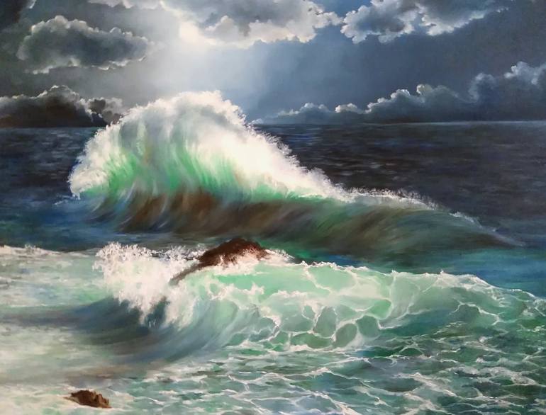 Original Seascape Painting by Anna Rita Angiolelli