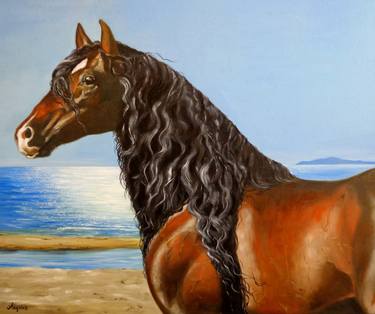 Print of Figurative Horse Paintings by Anna Rita Angiolelli