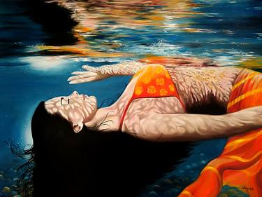 Print of Figurative Nude Paintings by Anna Rita Angiolelli