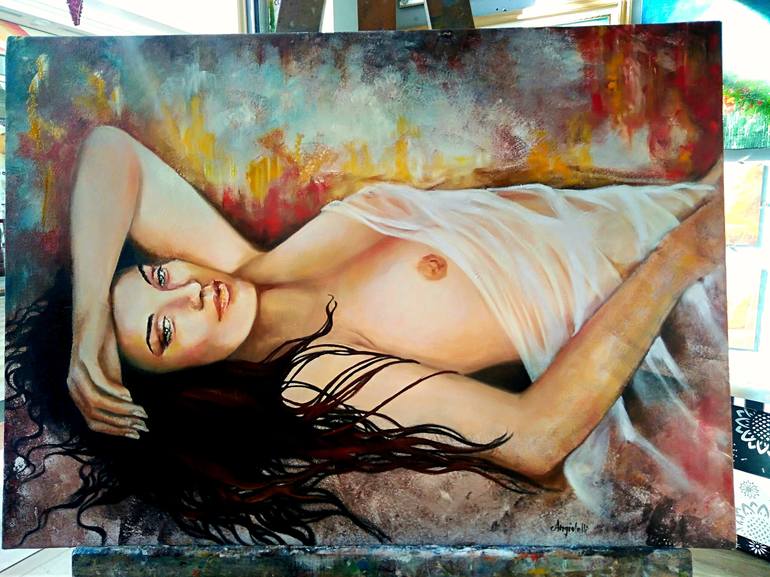 Original Erotic Painting by Anna Rita Angiolelli