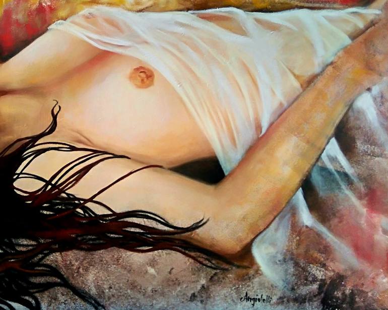 Original Erotic Painting by Anna Rita Angiolelli