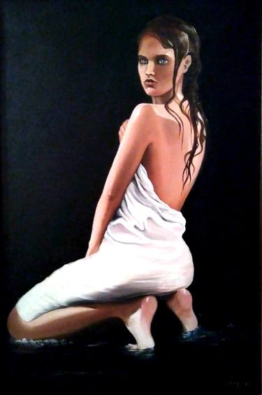 Original Figurative Women Paintings by Anna Rita Angiolelli