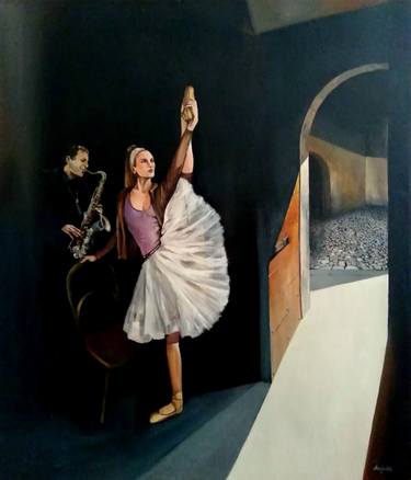 Print of Figurative Performing Arts Paintings by Anna Rita Angiolelli
