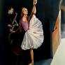 Portrait of dancer and musician made with oil colors on canvas of 60x70 cm - signed on the front and colored also on the edges, it can also be hung without a frame