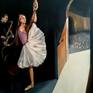 Portrait of dancer and musician made with oil colors on canvas of 60x70 cm - signed on the front and colored also on the edges, it can also be hung without a frame