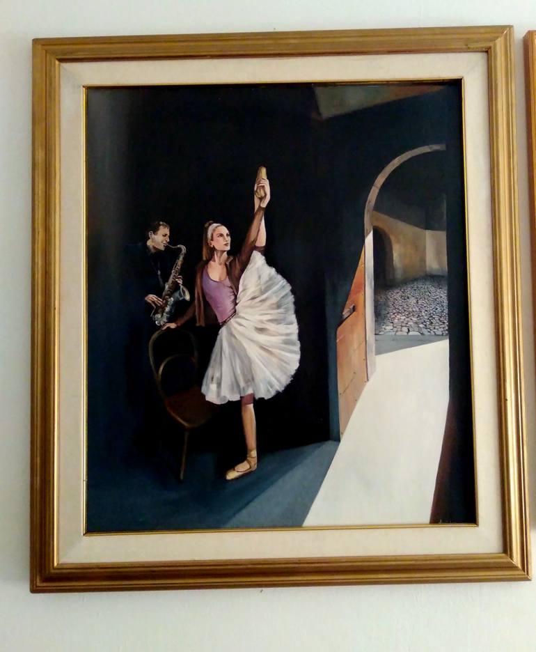 Original Figurative Performing Arts Painting by Anna Rita Angiolelli