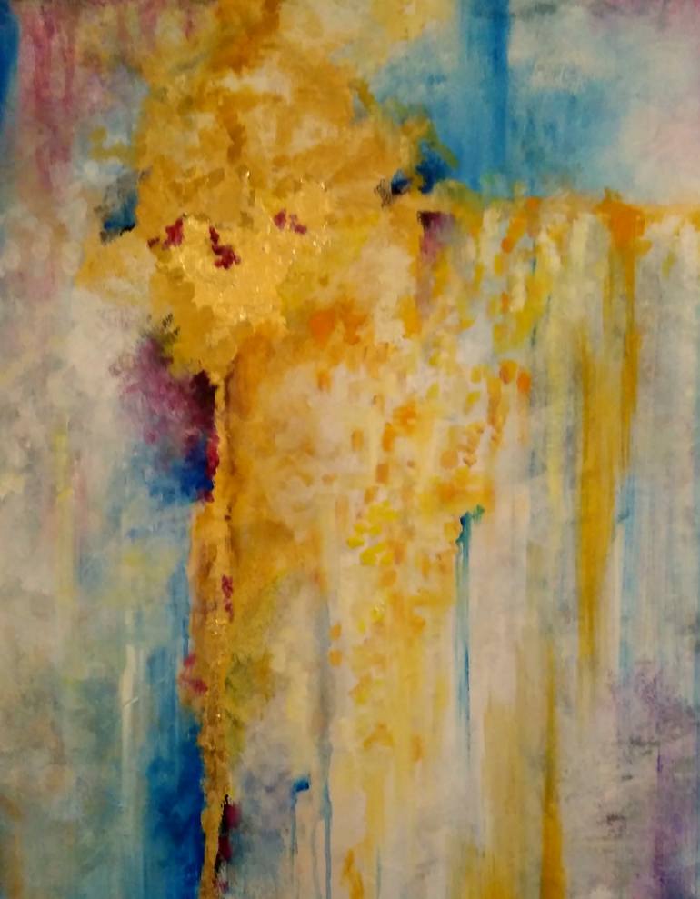 Original Abstract Expressionism Abstract Painting by Anna Rita Angiolelli