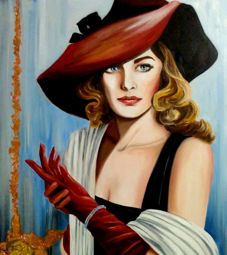 Original Figurative People Painting by Anna Rita Angiolelli